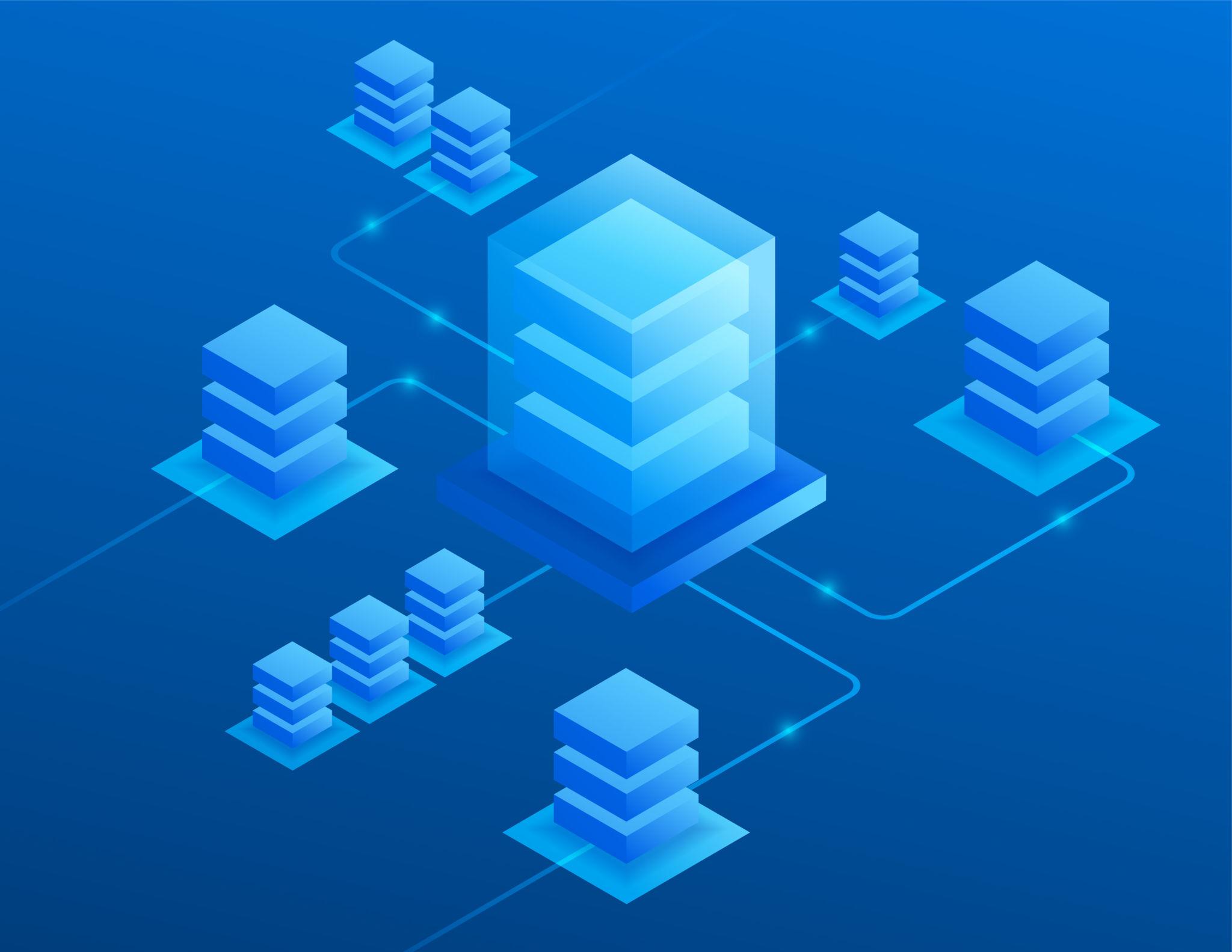 Illustration of BackendSide servers and backend data infrastructure