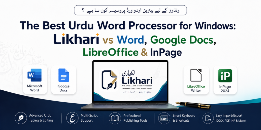 The Best Urdu Word Processor for Windows: Likhari vs Word, Google Docs, LibreOffice & InPage