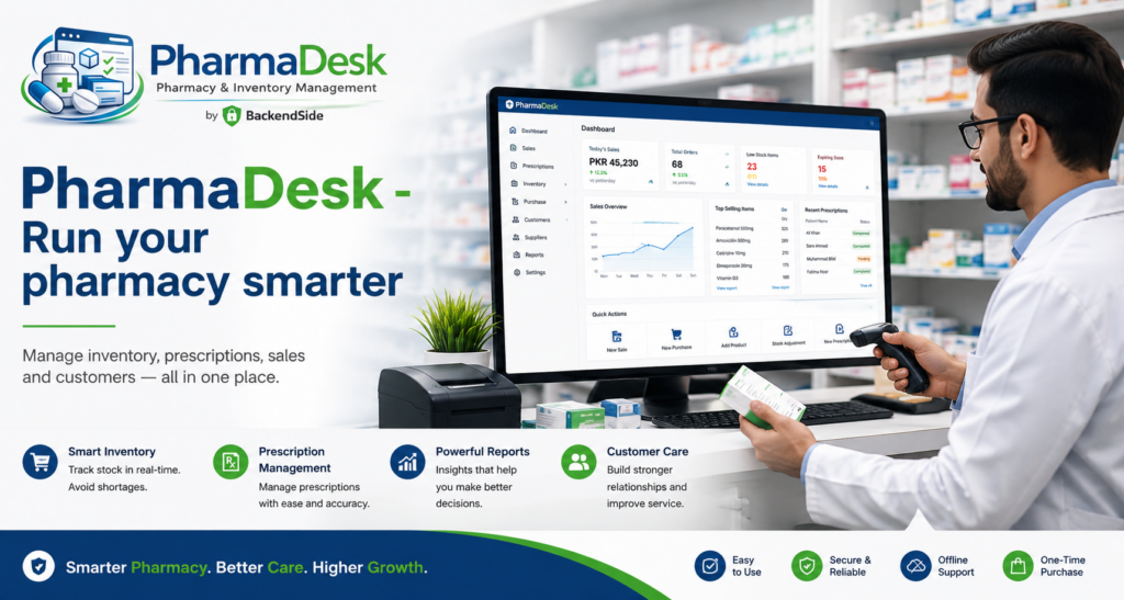 PharmaDesk: Run Your Pharmacy Smarter with Pharmacy Management Software for Windows