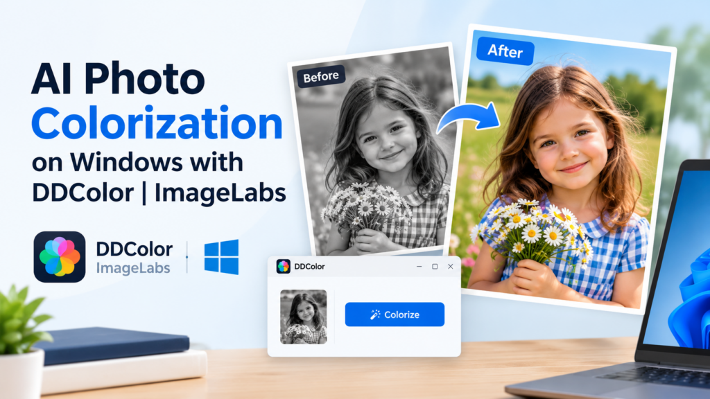 AI Photo Colorization on Windows with DDColor | ImageLabs