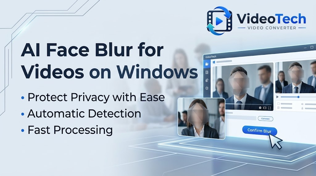 AI Face Blur for Videos on Windows | VideoTech