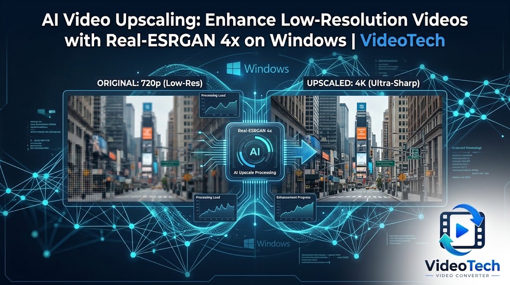 AI Video Upscaling: Enhance Low-Resolution Videos with Real-ESRGAN 4x on Windows